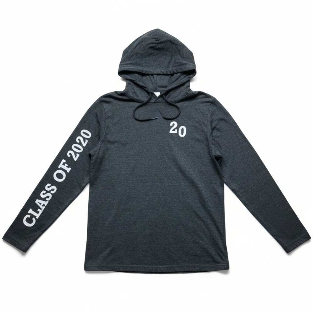Jostens Unisex Hoodie Sz M Gray "Class of 2020" Long Sleeve Knit School Spirit